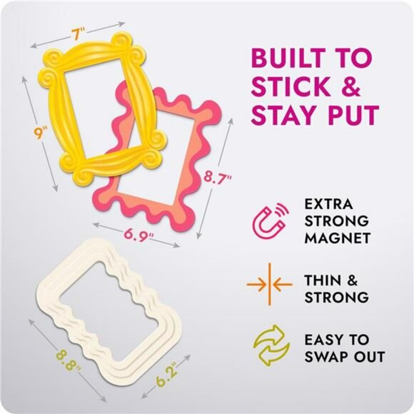 Magnetic photo frames 4x6 set of 3 fridge picture frame magnets for refrigerator - Picture 2 of 8